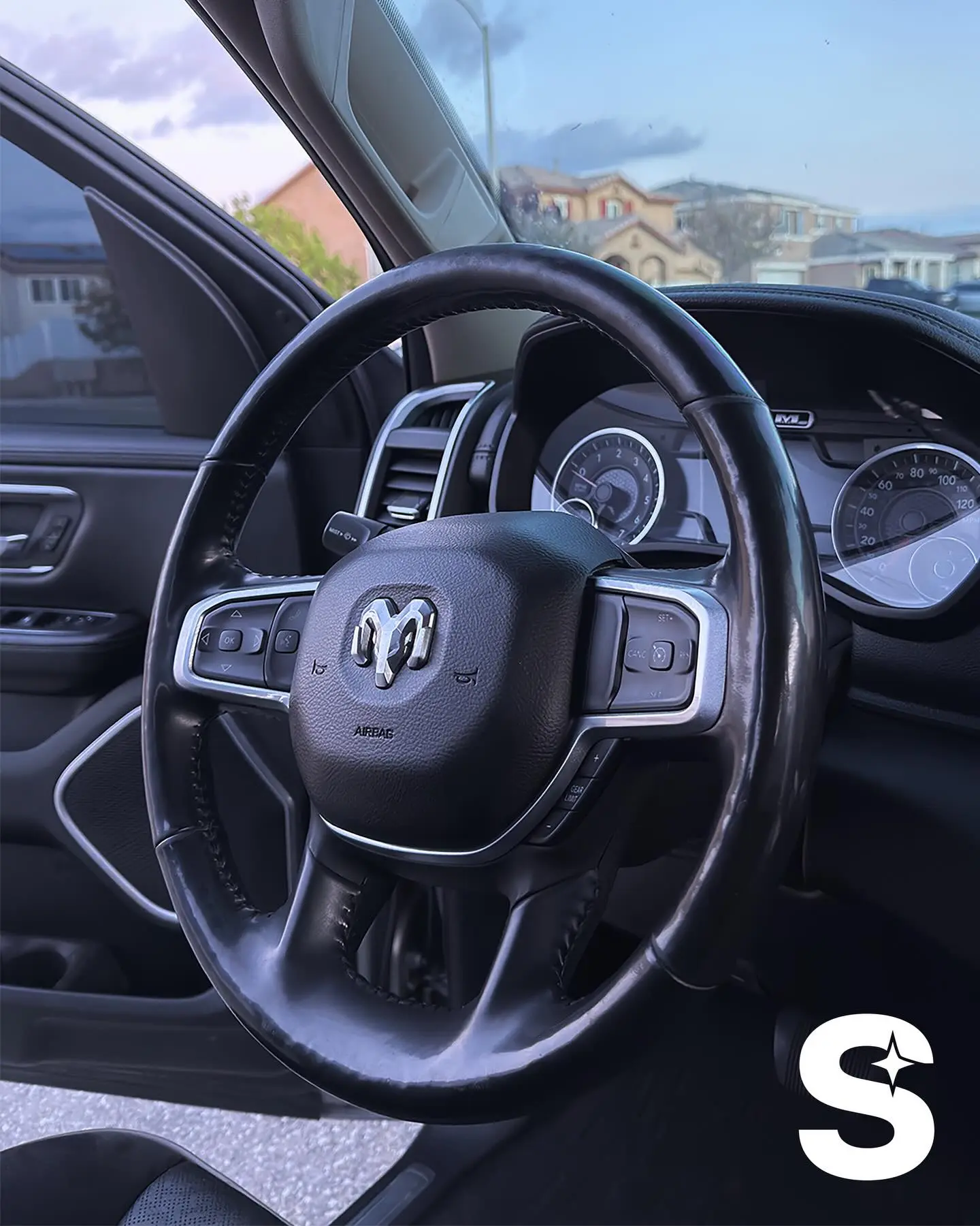 Ram Laramie front interior perfectly cleaned after a signature interior detail