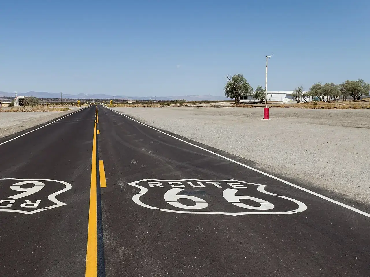 Open High Desert highway running toward the horizon
