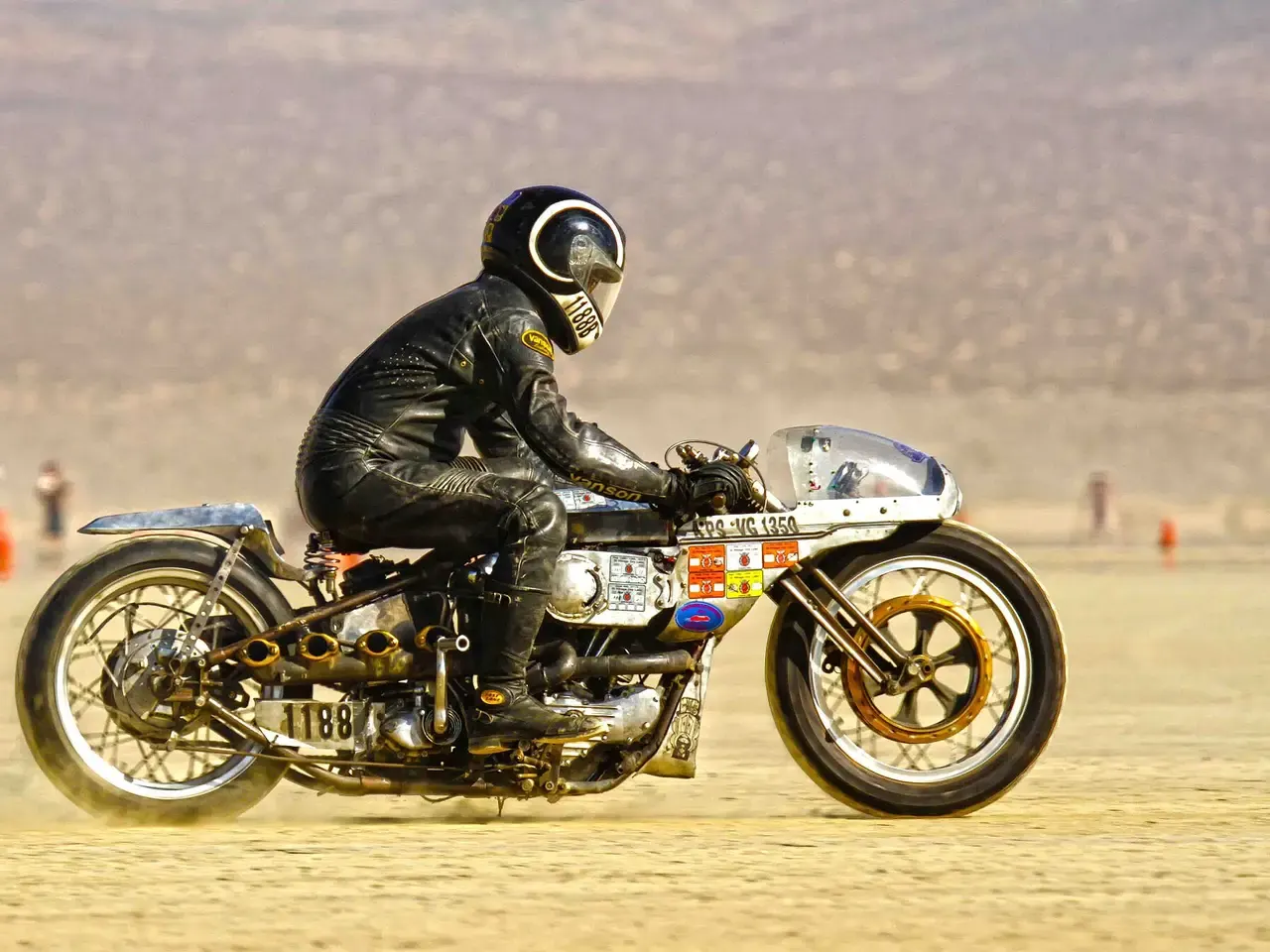 The wide-open El Mirage dry lakebed in the High Desert